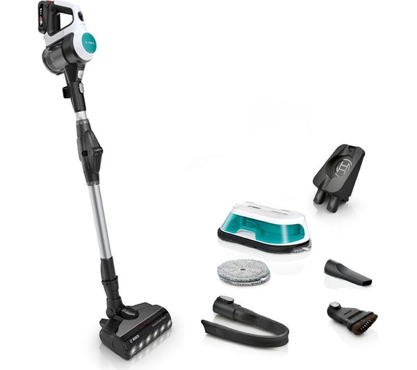 Image of BOSCH Unlimited 7 Aqua BCS71HYGGB 2-in-1 Cordless Vacuum Cleaner - White & Turquoise