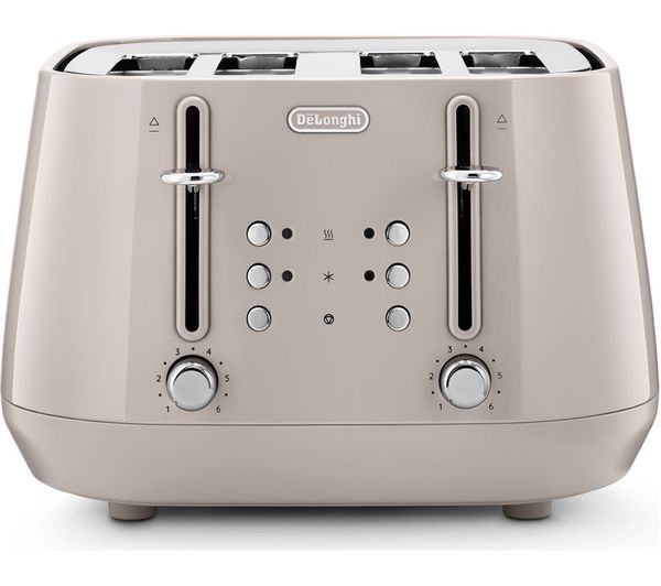 Delonghi Eclettica Cty4003bg 4 Slice Toaster Beige