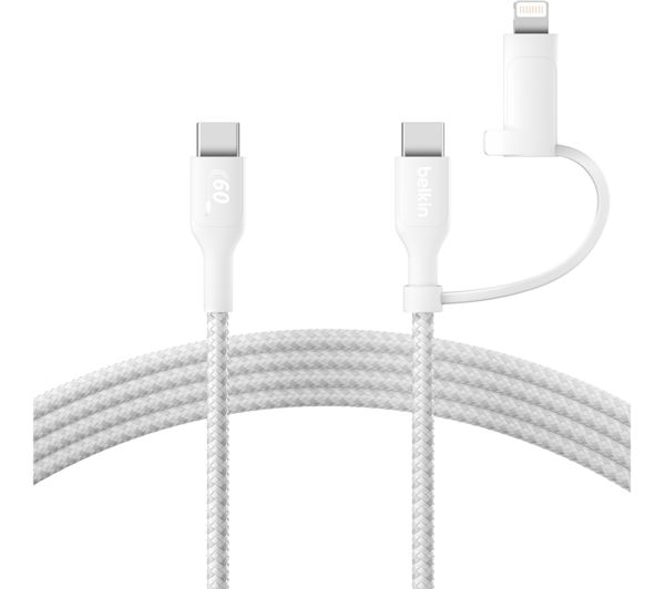 Belkin Boostcharge Pro 2 In 1 Braided Usb Type C Lightning Cable 15 M