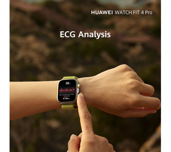 HUAWEI Watch Fit 4 Pro - Titanium Black, Fluoroelastomer Strap