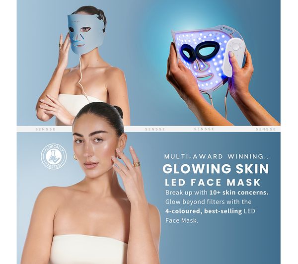 SENSSE SNSE15B Pro LED Face Mask - Blue - SNSE15B - Currys Business