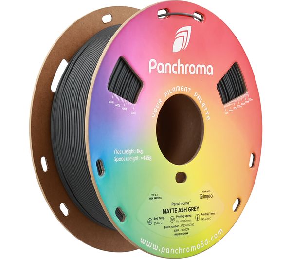 An image of POLYMAKER Panchroma 3D Printing Filament - Matte Ash Grey