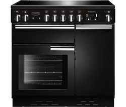 RANGEMASTER Professional+ 90 Electric Ceramic Range Cooker - Black & Chrome