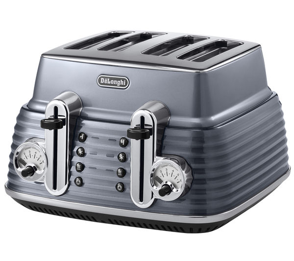 *＊knowhow- collectorさん＊* DeLonghi ＊レトログレ DELONGHI Scultura CTZ4003GY 4-Slice Toaster - Gun Metal
