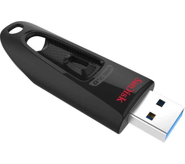Image of SANDISK Ultra USB 3.0 Memory Stick - 128 GB, Black