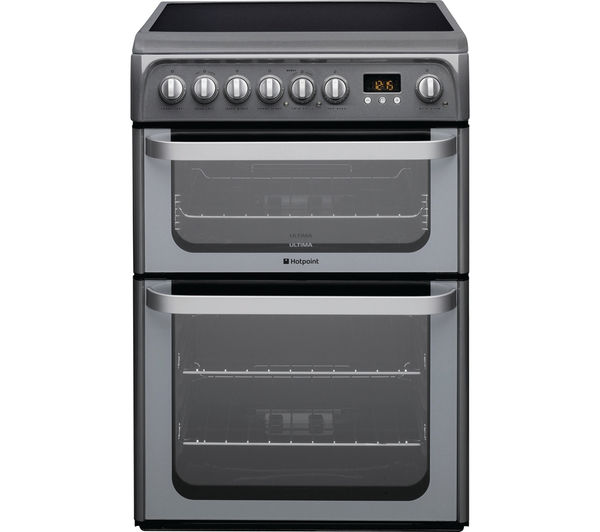 HOTPOINT Ultima HUE61GS 60 cm Electric Ceramic Cooker Graphite F155781 Currys Business