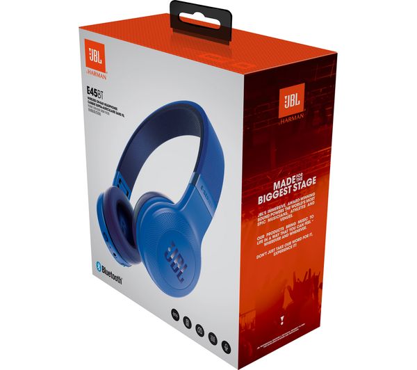 Buy JBL E45BT Wireless Bluetooth Headphones - Blue | Free ...