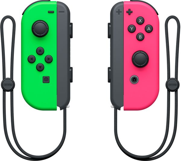 Nintendo Switch Joy Con Wireless Controllers Neon Green Neon Pink