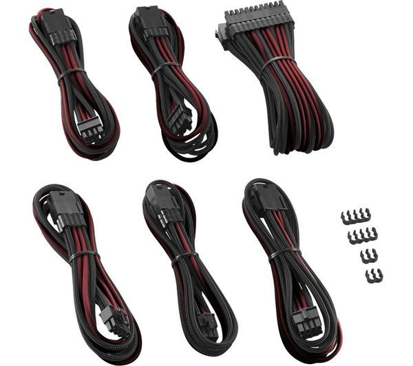 CABLEMOD Pro Series ModMesh Extension Cable Kit - Black & Burgundy