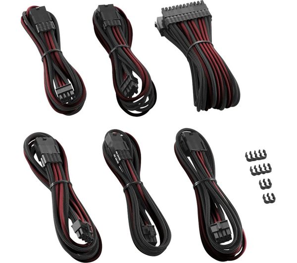 Pro Series ModMesh Extension Cable Kit - Black & Burgundy