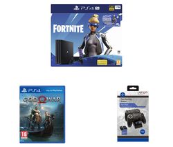 SONY PlayStation 4 Pro with Fortnite Neo Versa, Twin Docking Station & God of War Bundle