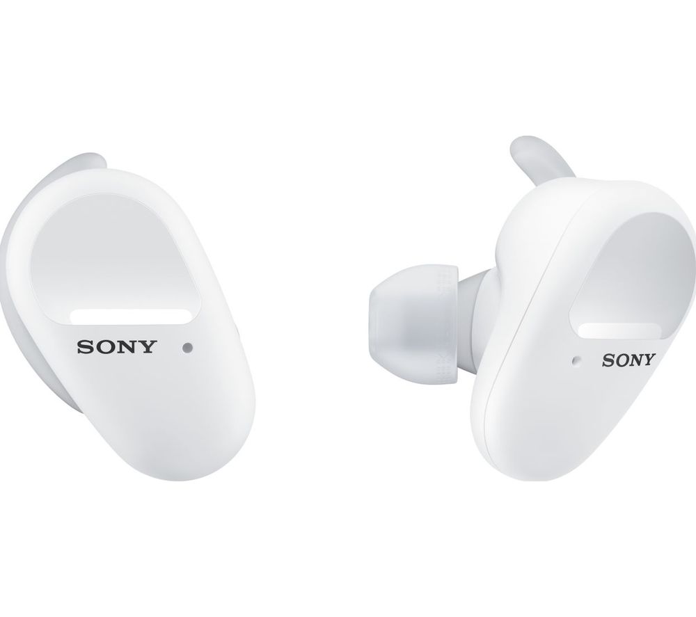 SONY WF-SP800N Wireless Bluetooth Noise-Cancelling Sports Earbuds - White
