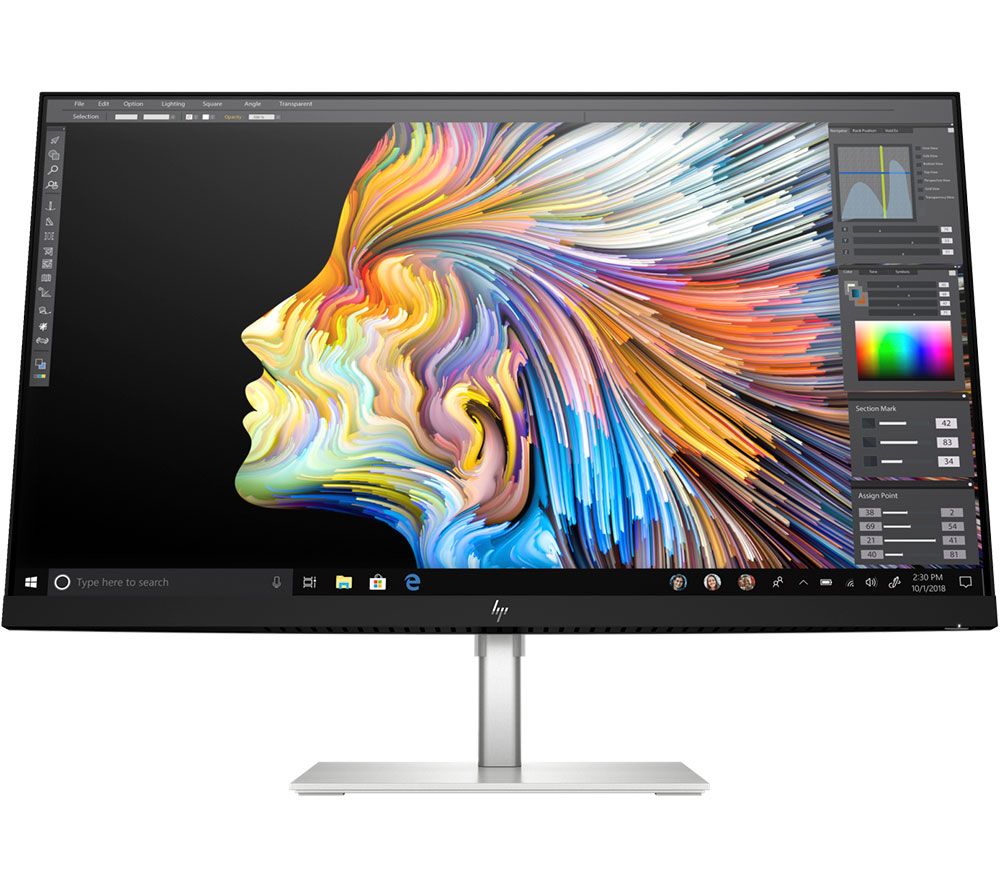 HP U28 4K Ultra HD 28" IPS LCD Monitor - Black & Silver