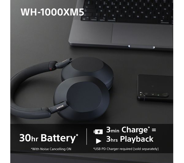 SONY WH-1000XM5 Wireless Bluetooth Noise-Cancelling Headphones