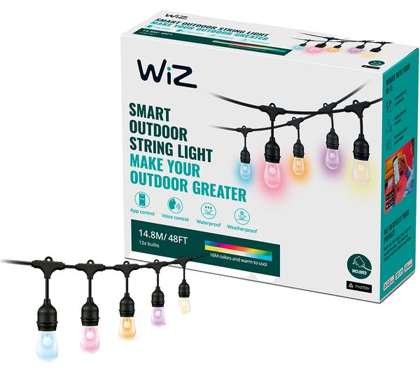 Image of WIZ Smart LED Outdoor String Lights - Black