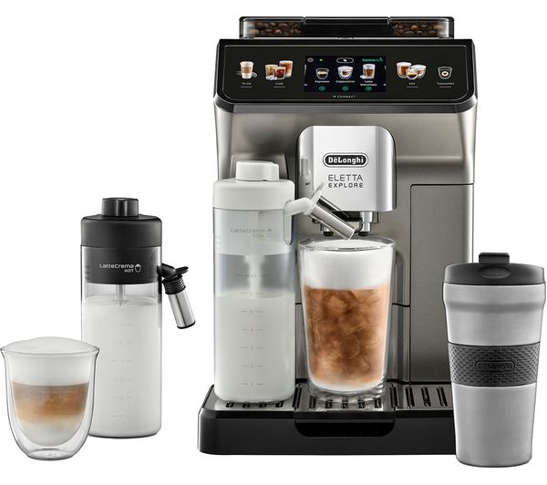 Delonghi Eletta Explore Ecam45086t Smart Bean To Cup Coffee Machine Silver