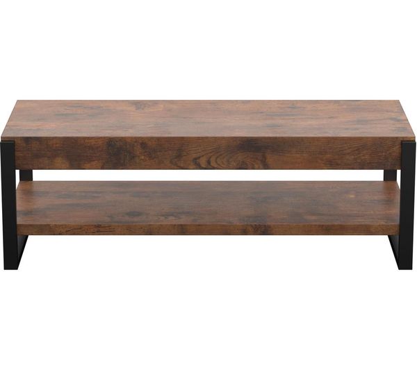 AVF Ridgewood FS1200RIDDW 1200 mm TV Stand - Rustic Dark Wood & Black