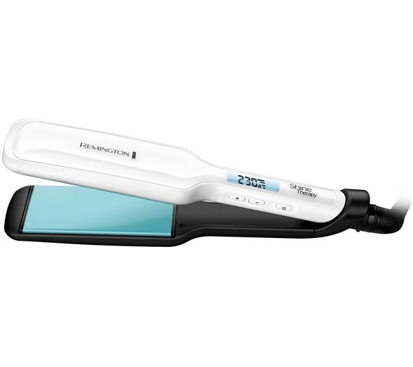 REMINGTON Shine Therapy S8550 Hair Straightener - White & Blue