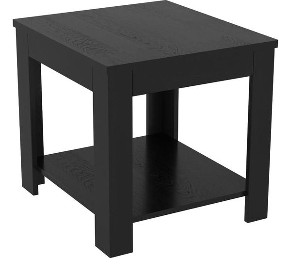 AVF Calibre CAT50BO Side Table - Wood Veneer & Black Oak