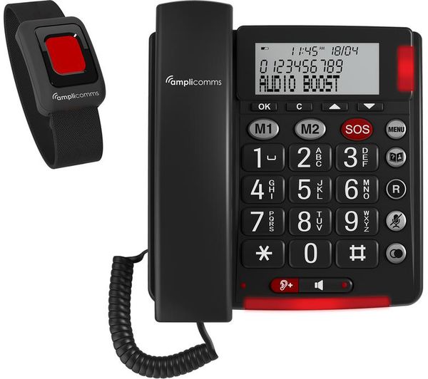 AMPLICOMMS BigTel 50 Alarm Plus Corded Phone
