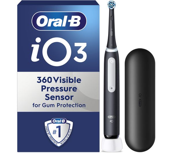 An image of ORAL-B iO3 Electric Toothbrush & Travel Case - Black
