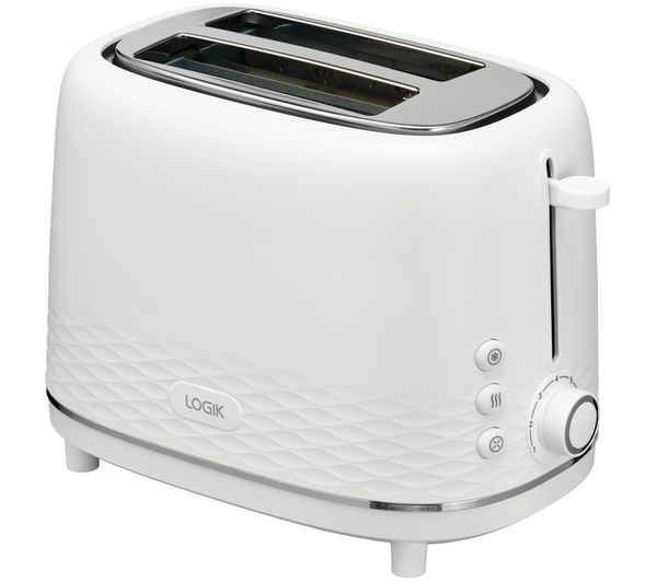 An image of LOGIK L02PTW26 2-Slice Toaster - White