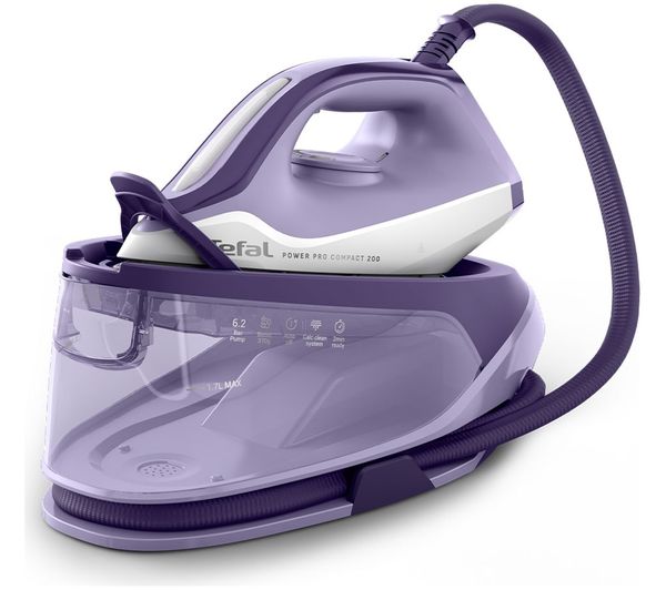 An image of TEFAL Power Pro Compact 200 SV6211G0 Steam Generator Iron - Purple