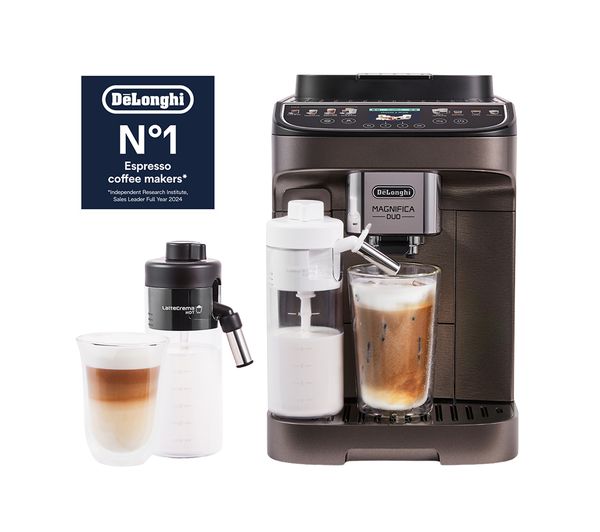 An image of DELONGHI Magnifica Duo ECAM330.80.TXB Bean to Cup Coffee Machine - Titanium