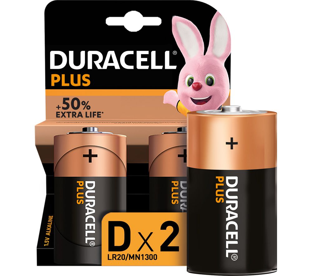 Duracell Plus D Alkaline Batteries Pack of 6 1.5 Volts LR20 MN1300 New Powerful 