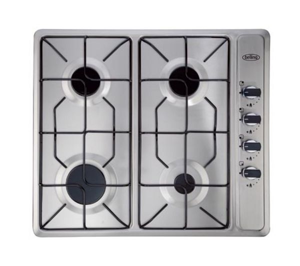 BELLING GHU60GE Gas Hob – Stainless Steel, Stainless Steel