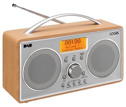 LOGIK L55DAB15 Portable DAB+/FM Radio - Silver & Wood