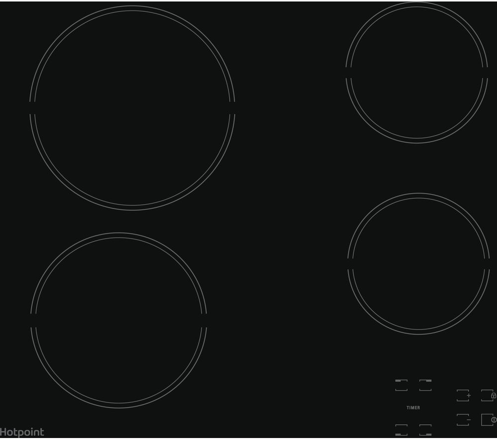 HOTPOINT HR 651 C H Electric Ceramic Hob – Black, Black