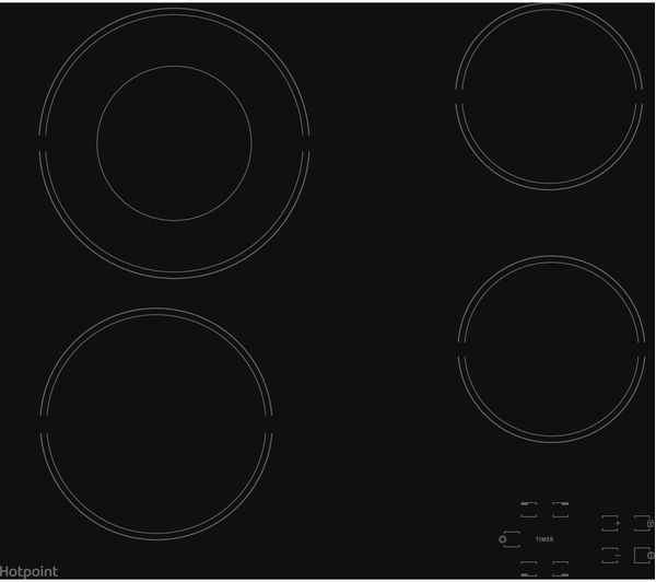 HOTPOINT HR 612 C H Electric Ceramic Hob - Black, Black