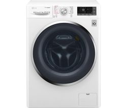 LG TrueSteam with Direct Drive F4J8FH2W Smart 9 kg Washer Dryer - White