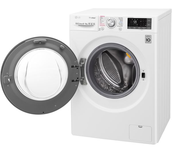 Buy LG TrueSteam with Direct Drive F4J8FH2W Smart 9 kg Washer Dryer