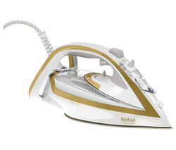 TEFAL Turbo Pro Anti-Scale FV5676 Steam Iron - White & Gold