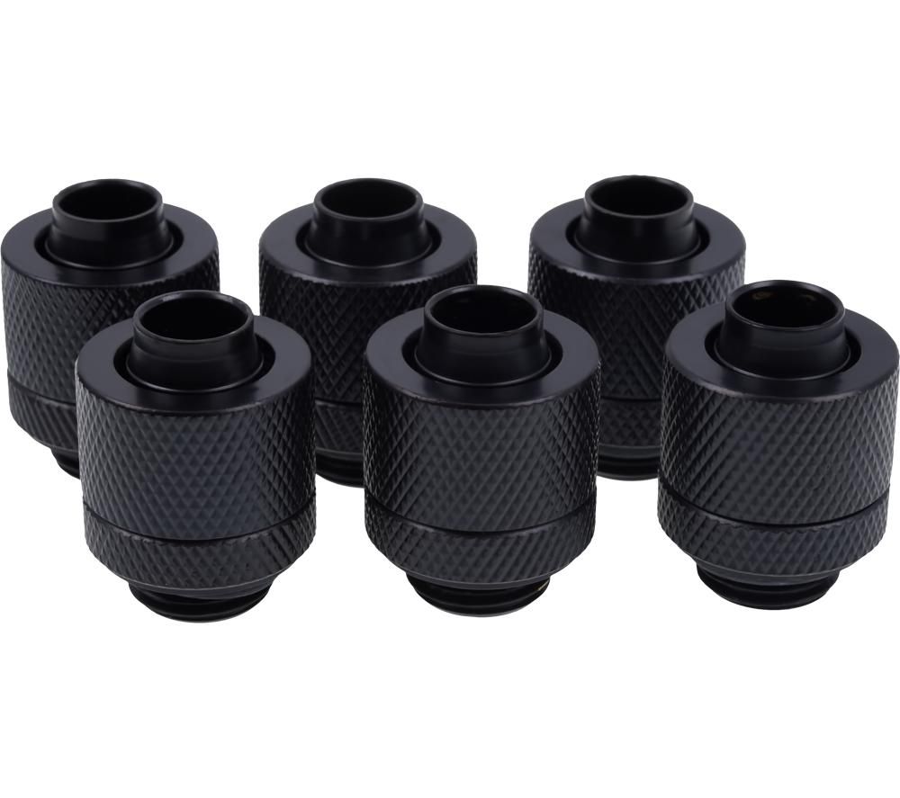 ALPHACOOL Icicle 13/10 mm Compression Fittings - Black, Black