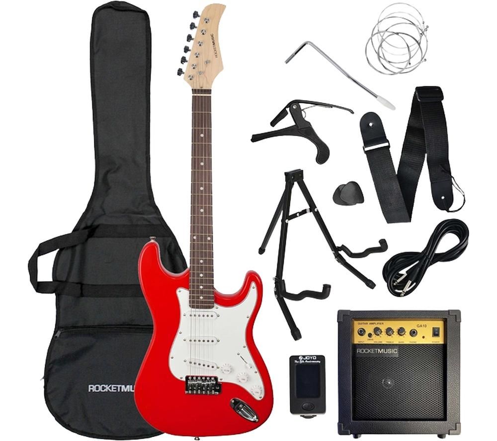 Buy ROCKET XF Full Size Electric Guitar Bundle - Red | Free Delivery ...