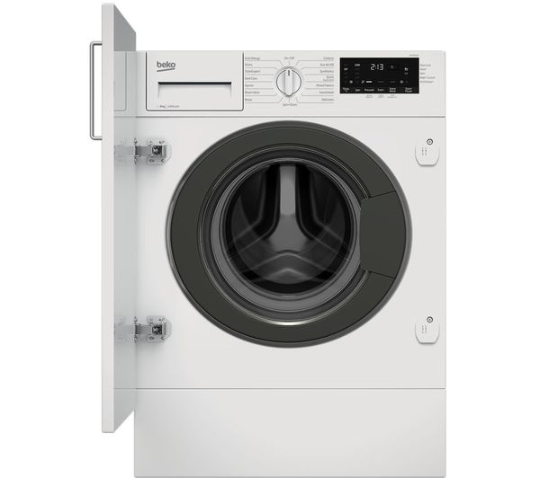 Image of BEKO Pro RecycledTub WTIK84121 Integrated 8 kg 1400 Spin Washing Machine