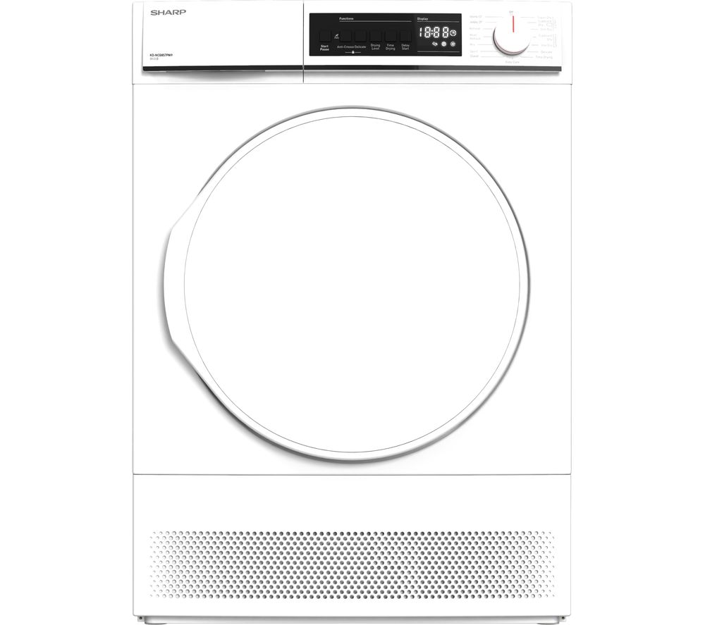 SHARP KD-NCB8S7PW9 8 kg Condenser Tumble Dryer - White, White
