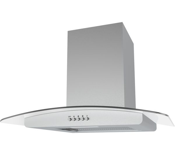 logik 60cm glass chimney hood