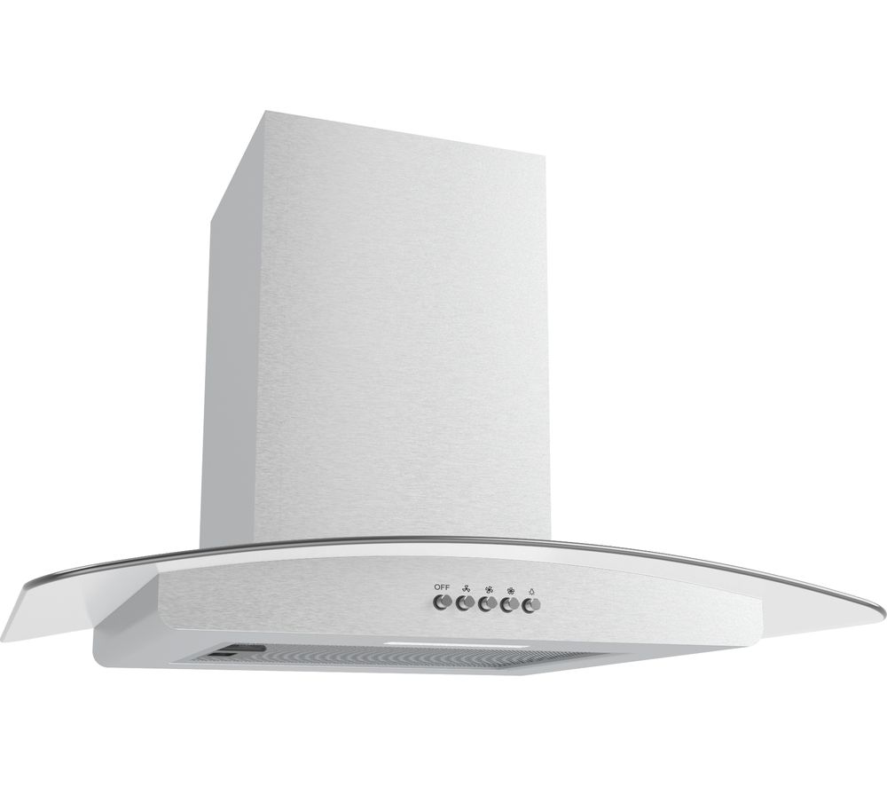 LOGIK L60CHDG21 Chimney Cooker Hood - Stainless Steel & Glass
