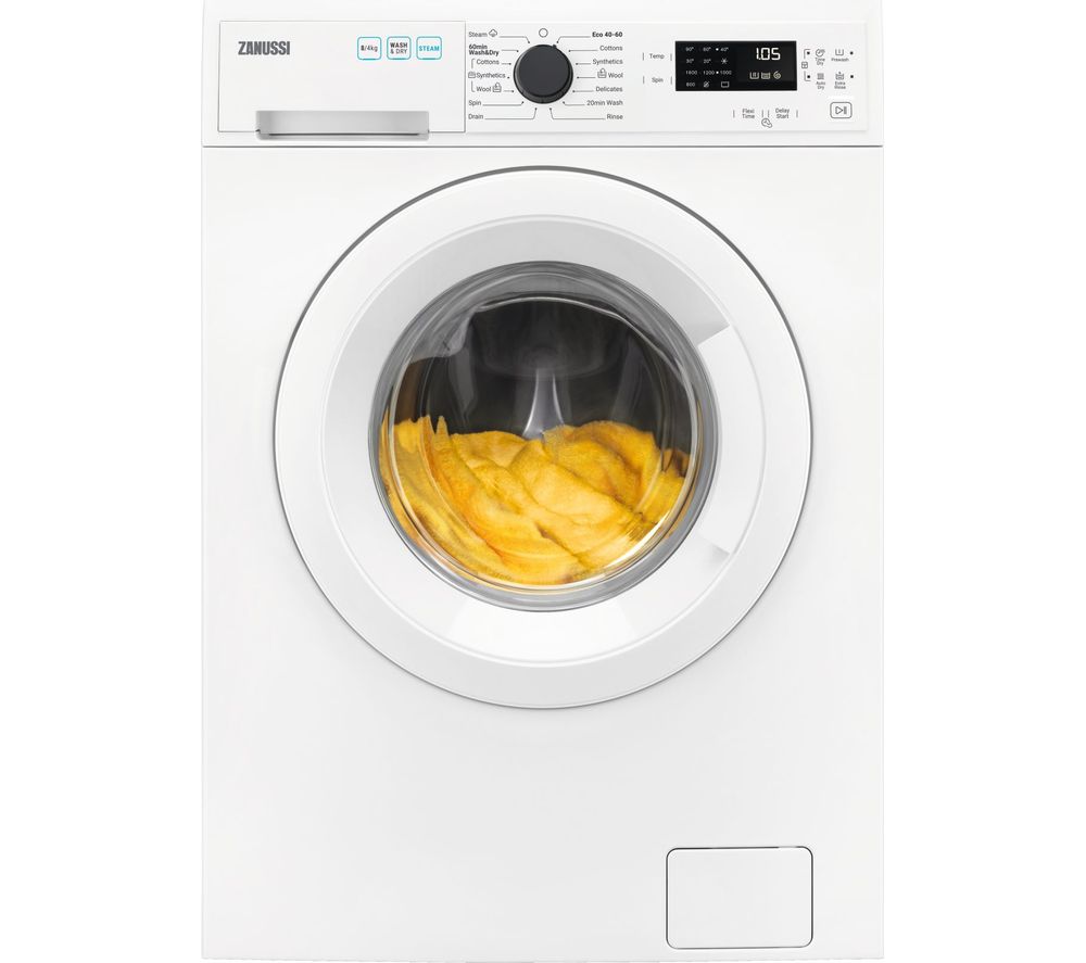 AutoAdjust ZWD86SB4PW 8 kg Washer Dryer - White