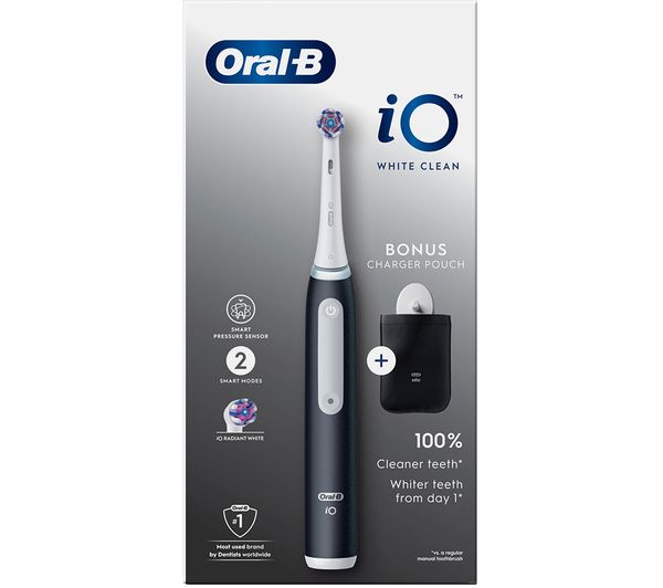 Oral B Io 3 White Clean Electric Toothbrush With Charger Pouch