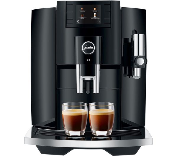 Jura E8 Smart Bean To Cup Coffee Machine Piano Black