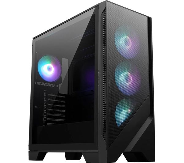 Msi Mag Forge 320r Airflow Atx Mid Tower Pc Case Black