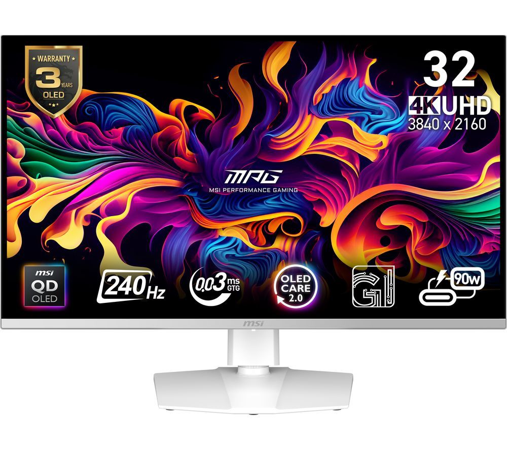 MPG 321URXW 4K Ultra HD 32" QD-OLED Gaming Monitor - White