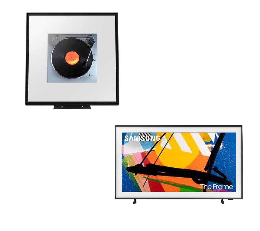The Frame Art Mode QE65LS03DAUXXU 65" Smart 4K Ultra HD HDR QLED TV & Music Frame HW-LS60D Wireless Multi-room Speaker (Black) Bundle