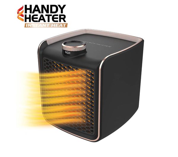 Handy Heater Instant Heat 1200 W Hot Cool Ceramic Fan Heater Black