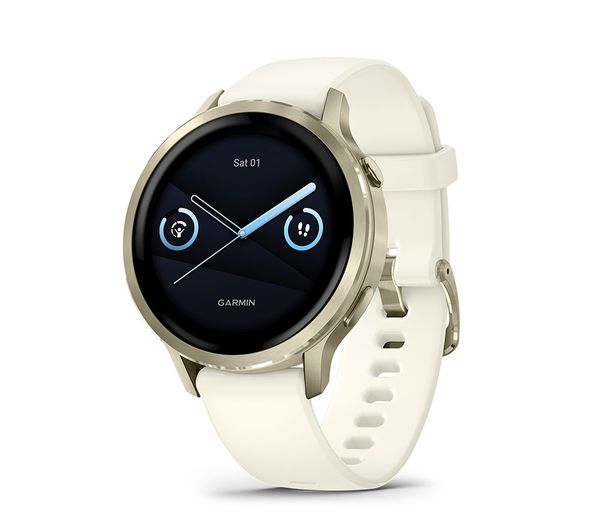 Garmin Venu 4 Smart Watch Lunar Gold With Bone Silicone Band 41 Mm